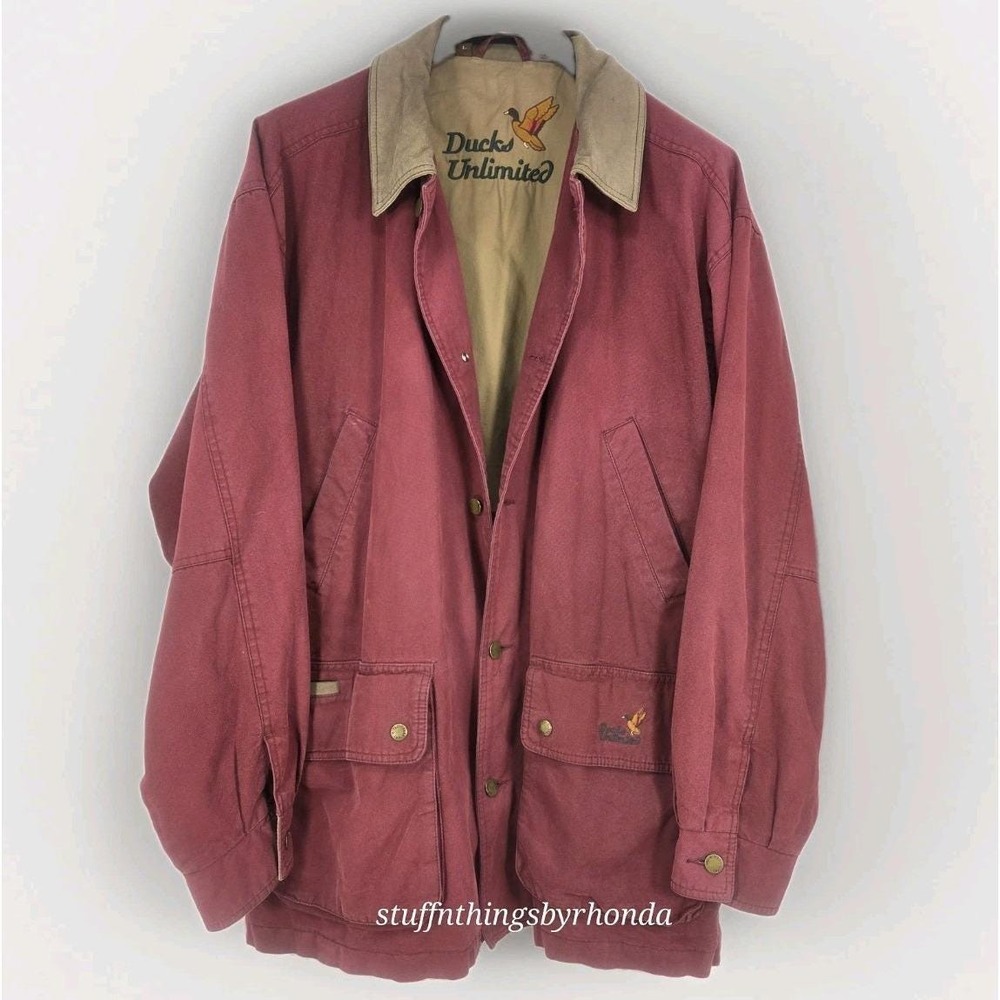 Vintage Ducks Unlimited Men's Large Canvas Shooting Chore Jacket Barn Coat